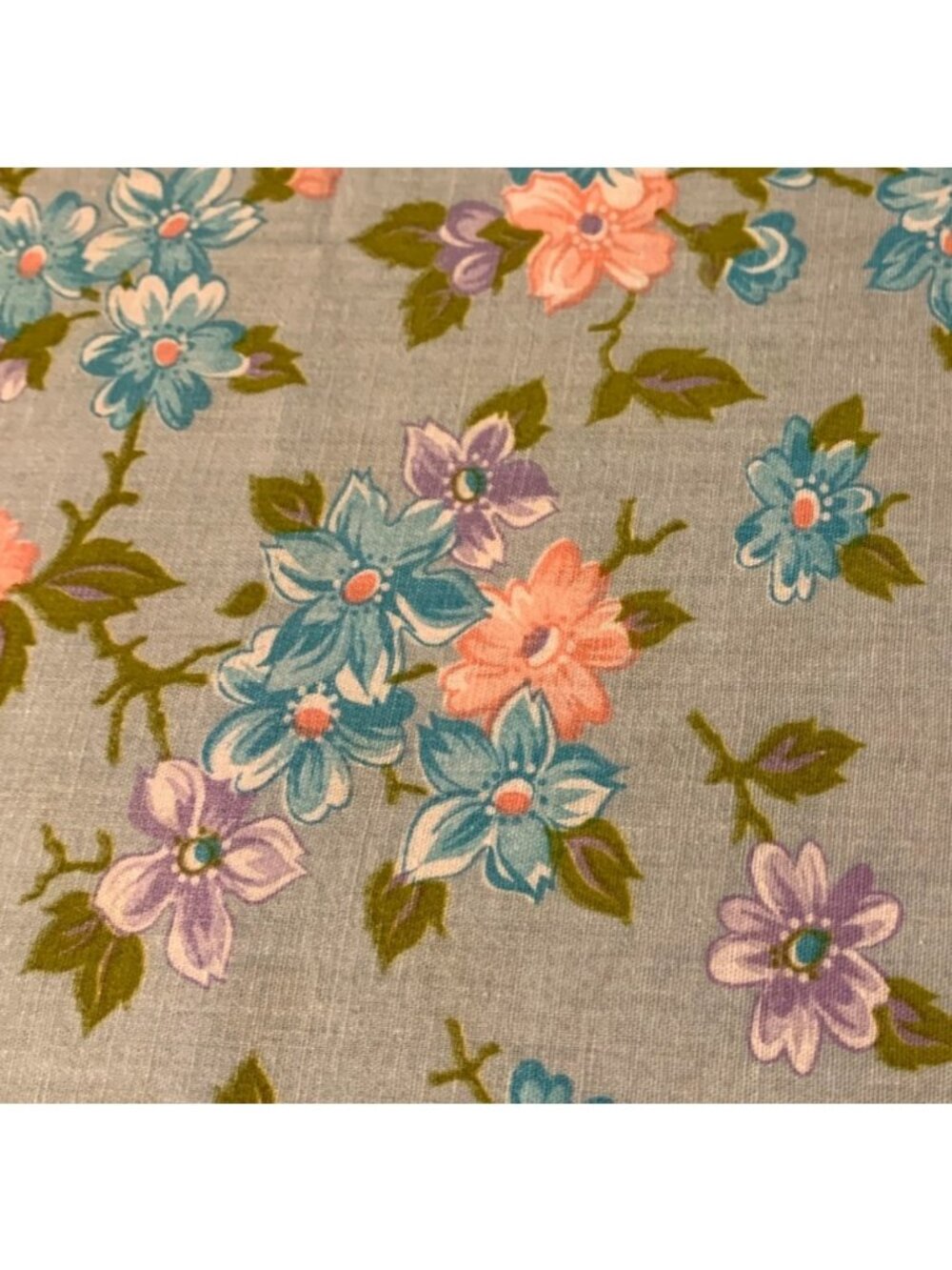 Floral Cotton Fabric 1/2 yard x 44" Pastel Colors Sewing Quilting Crafts